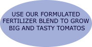  USE OUR FORMULATED  FERTILIZER BLEND TO GROW   BIG AND TASTY T